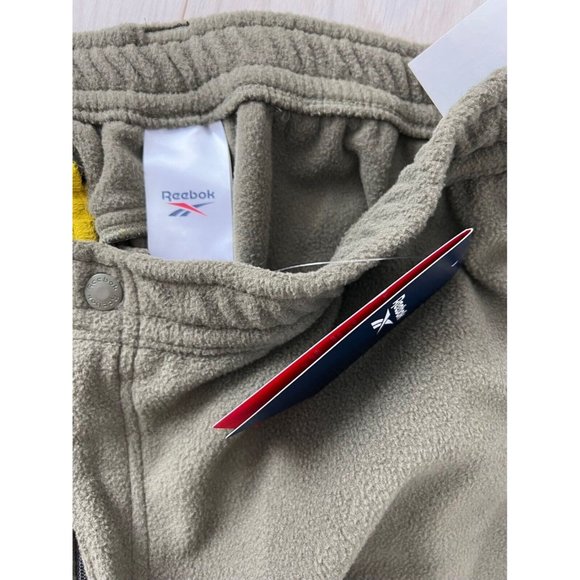 Reebok H54411 Patch Knee Fleece Joggers Army Green ( XL ) - Picture 4 of 5